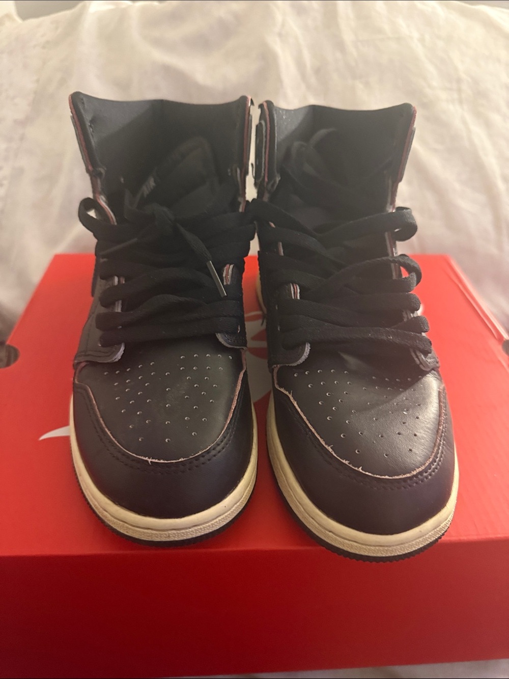 Nike Kids Black Sneakers with Cream Sole